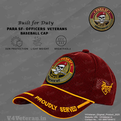 Para SF-Proudly Served (Maroon) Veterans Baseball Cap