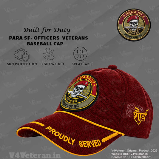 Para SF-Proudly Served (Maroon) Veterans Baseball Cap