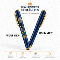Premium Government Official Blue & Gold Pen