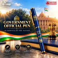 Premium Government Official Blue & Gold Pen