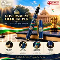 Premium Government Official Blue & Gold Pen