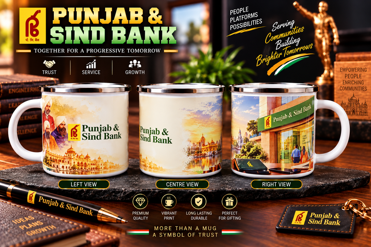 Punjab & Sind Bank Steel Mug