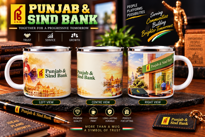 Punjab & Sind Bank Steel Mug