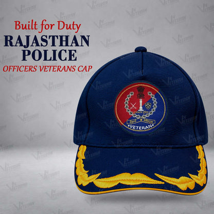 Rajasthan Police Officers Veterans Cap (Fabric: Premium Autumn, Color: Blue)