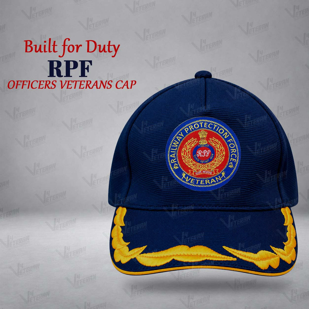 RPF Officers Veterans Cap (Fabric: Premium Autumn, Color: Blue)