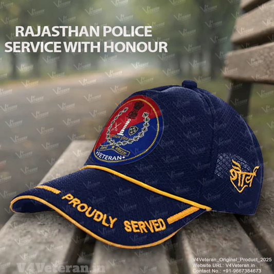 Rajasthan police-Proudly Served (Blue) Veterans Baseball Cap