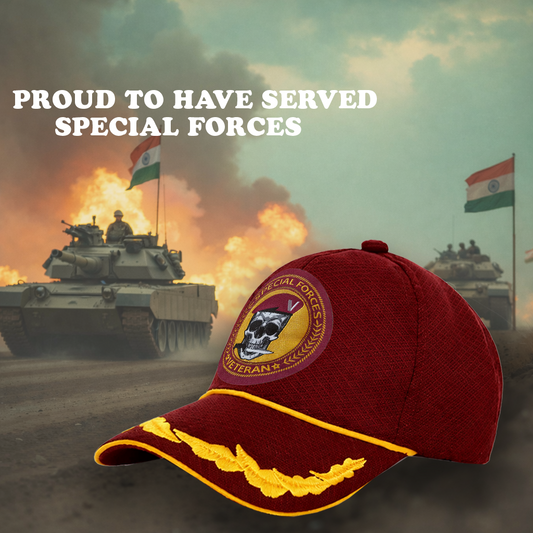 Special Forces Officers' (Maroon) Veterans Baseball Cap