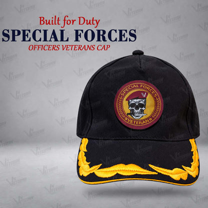 Special Forces Officers Veterans Cap (Fabric: Cotton, Color: Black)