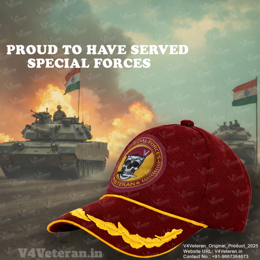 Special Forces Officers' (Maroon) Veterans Baseball Cap