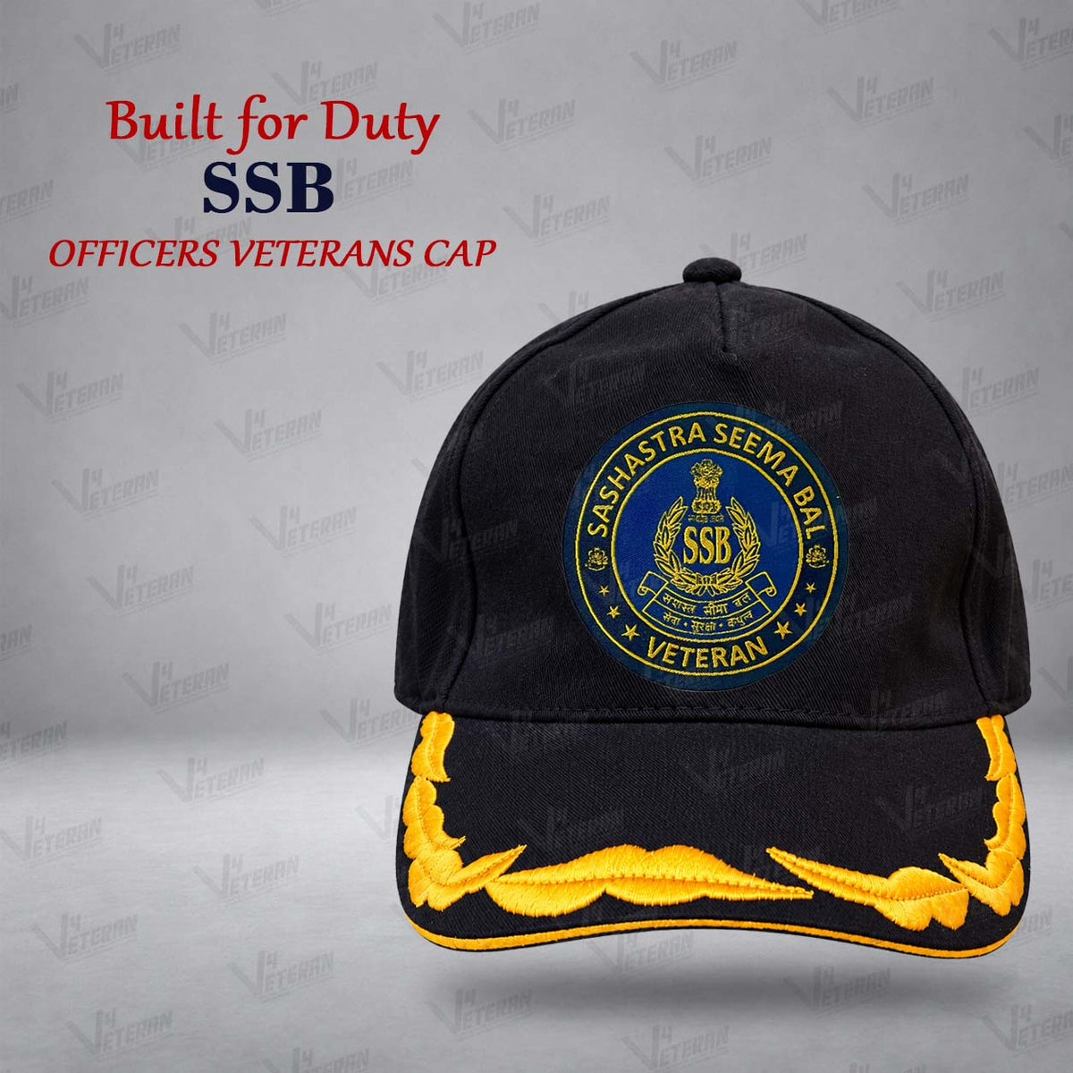 SSB Officers Veterans Cap (Fabric: Cotton, Color: Black)