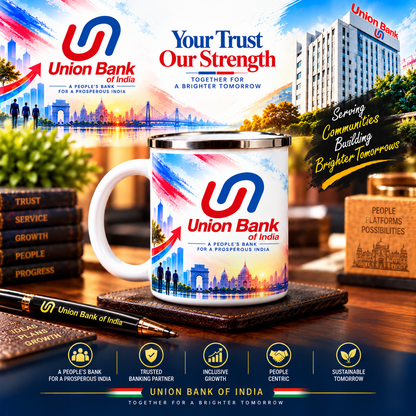 Union Bank of India Steel Mug