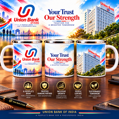 Union Bank of India Steel Mug