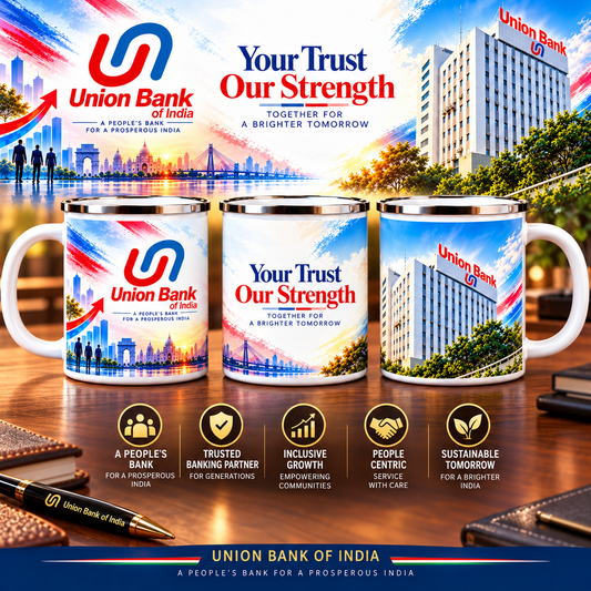 Union Bank of India Steel Mug
