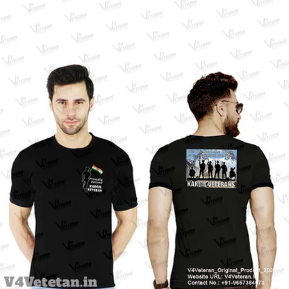 T-Shirts for Indian Navy (Cotton Round Neck, Earned Title, Black)
