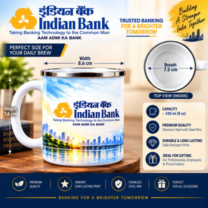Indian Bank Steel Mug