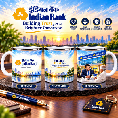 Indian Bank Steel Mug
