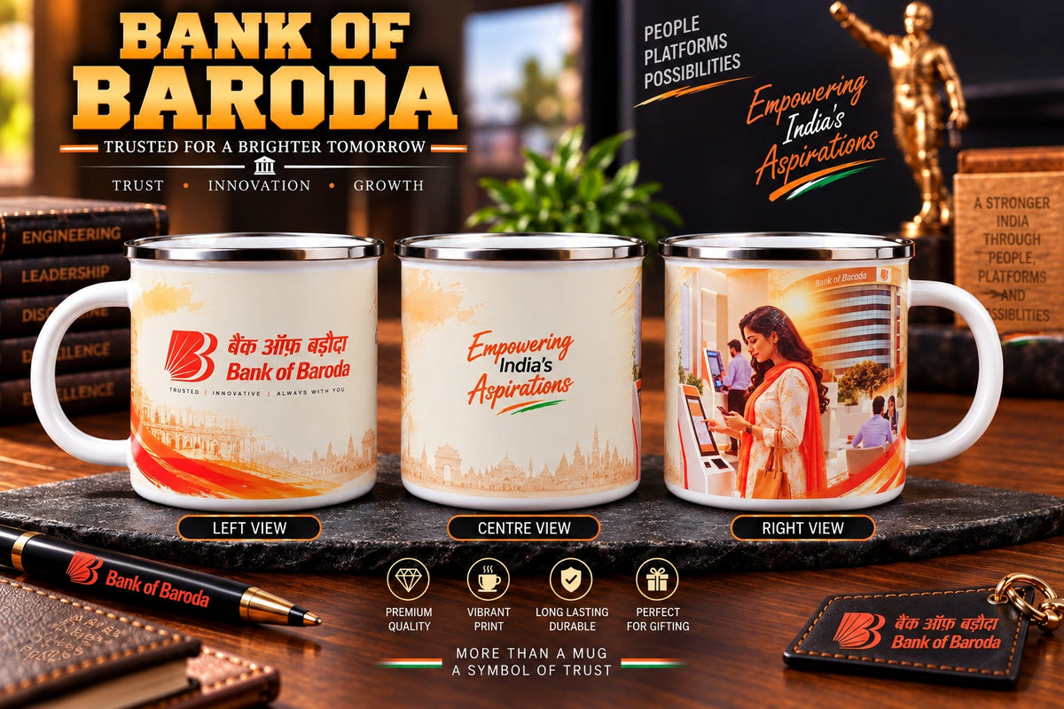 Bank of Baroda Steel Mug
