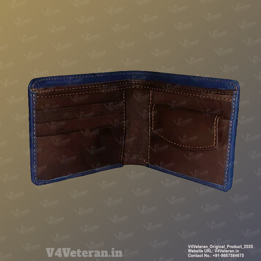 Blue Wallet (Genuine Leather) for Men - CISF