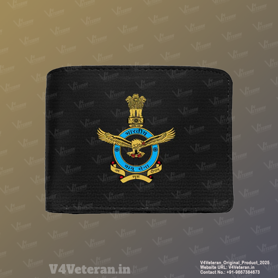 Black Wallet (Genuine Leather) for Men - Air Force