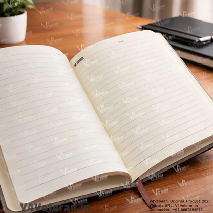 Classic Indian Air Force (Veteran) Office Notebook with Phone–Card Pocket & Elastic Pen Loop