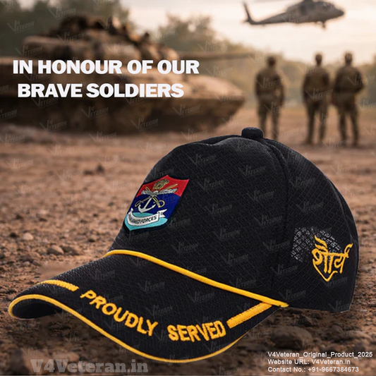 Indian Armed Forces-Proudly Served (Black) Veterans Baseball Cap