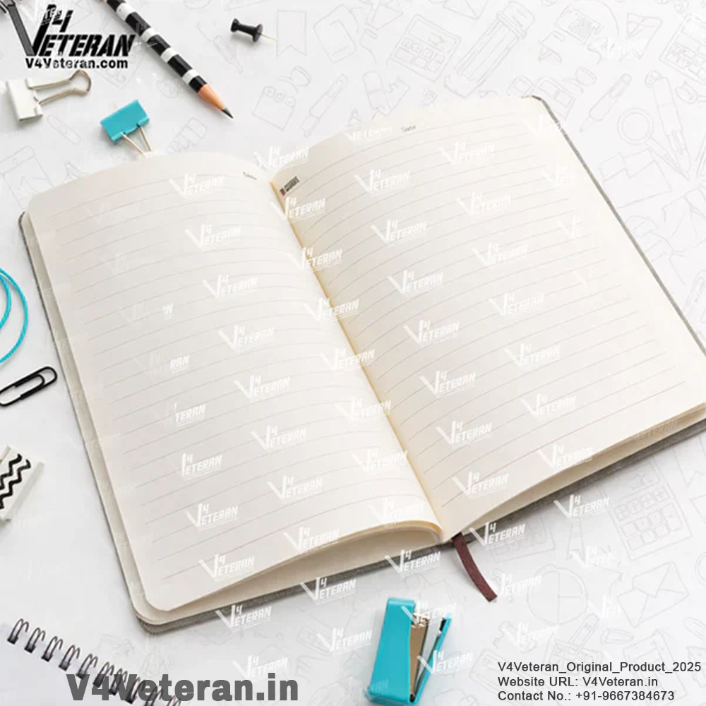 Classic Indian Army Veteran Office Notebook with Phone & Pen Holder