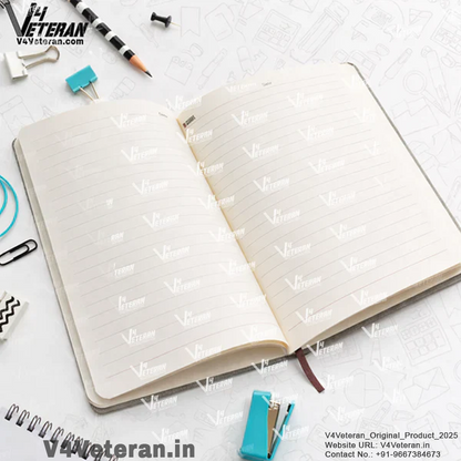 Classic Indian Army Veteran Office Notebook with Phone & Pen Holder