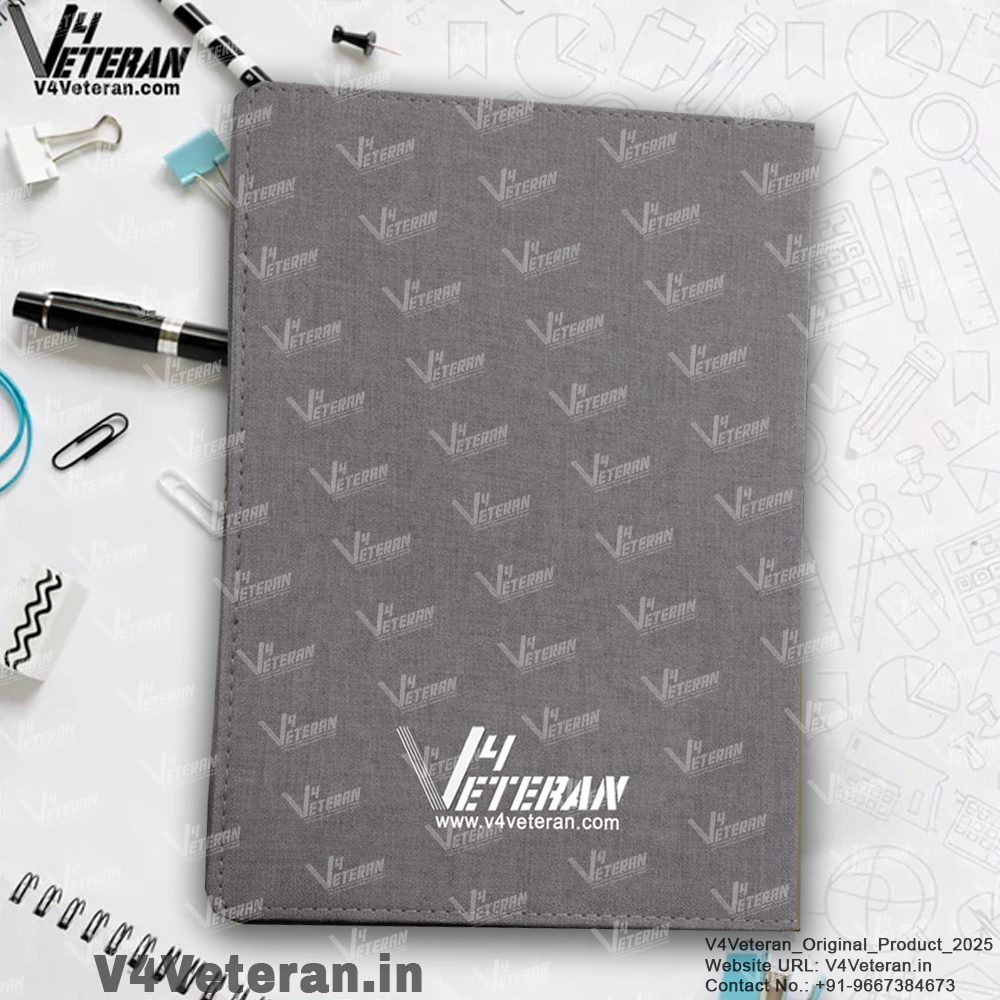 Classic Indian Army Veteran Office Notebook with Phone & Pen Holder