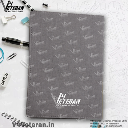 Classic Indian Army Veteran Office Notebook with Phone & Pen Holder