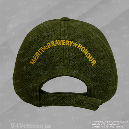 Indian Army (Olive Green) Officers' Baseball Cap for Veterans