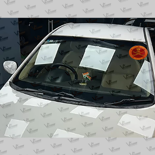 Army Veteran Car & Bike Stickers – 4 Inside Glass for Cars + 3 Back Gumming for 2-Wheelers (7 pcs)