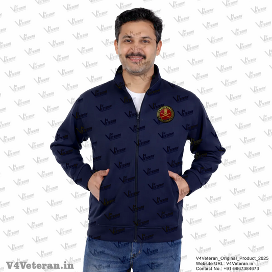 Indian Army Jacket (Zipper, Cotton Fleece 340GSM) for Veterans