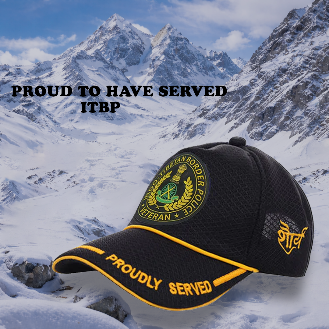 ITBP-Proudly Served (Black) Veterans Baseball Cap