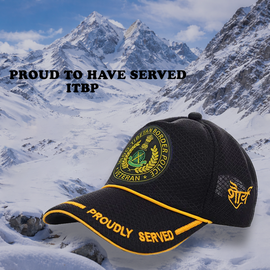 ITBP-Proudly Served (Black) Veterans Baseball Cap