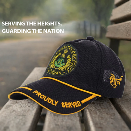 ITBP-Proudly Served (Black) Veterans Baseball Cap