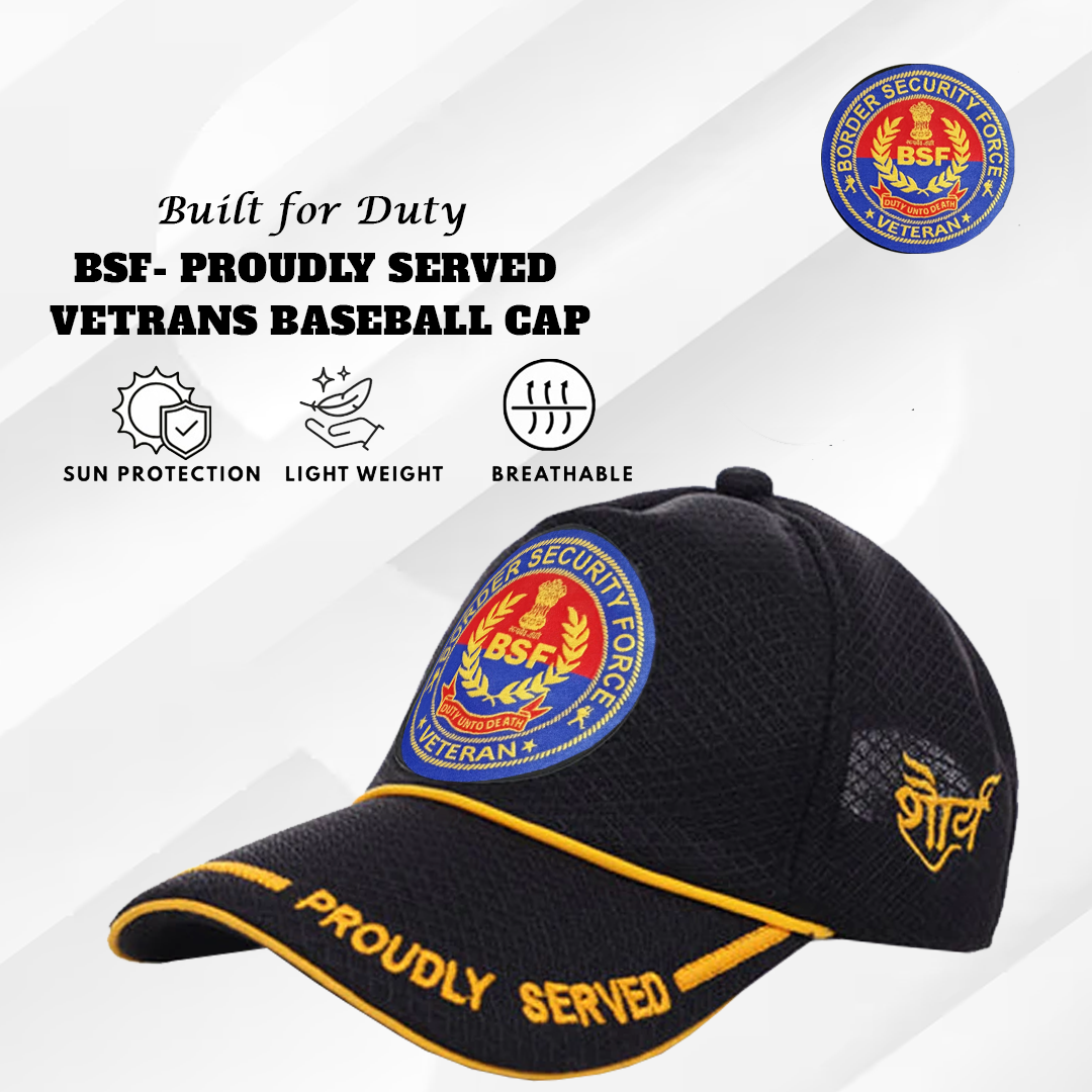 BSF (Black) Proudly Served Baseball Cap for Veterans