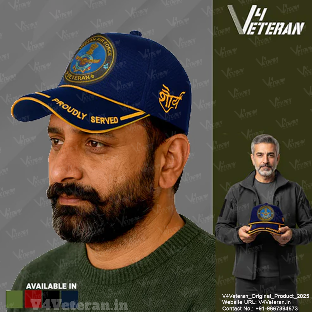 Indian Air force (Blue) Proudly Served Baseball Cap for Veterans