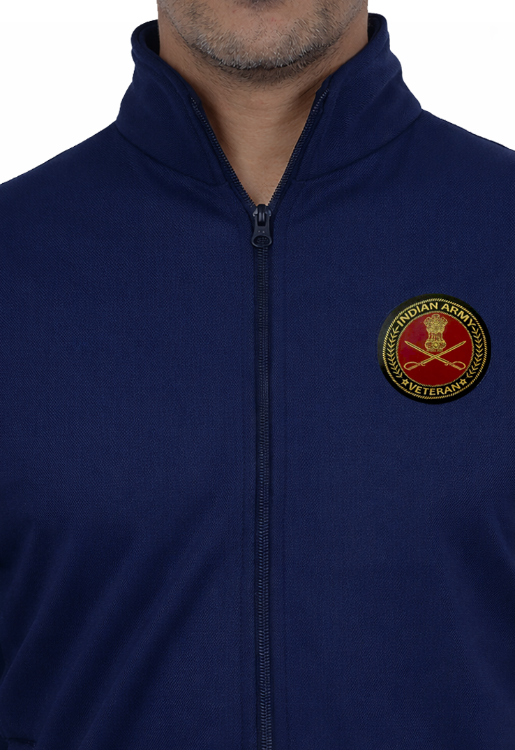 Indian Air Force Jacket (Zipper, Cotton Fleece 340GSM) for Veterans