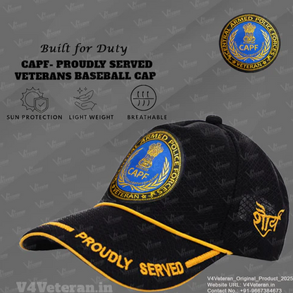 CAPF-Proudly Served (Black) Veterans Baseball Cap