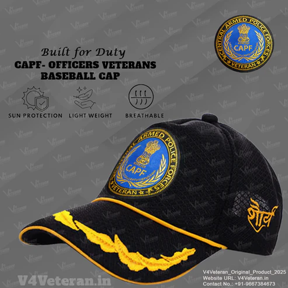 CAPF Officers' (Black) Veterans Baseball Cap