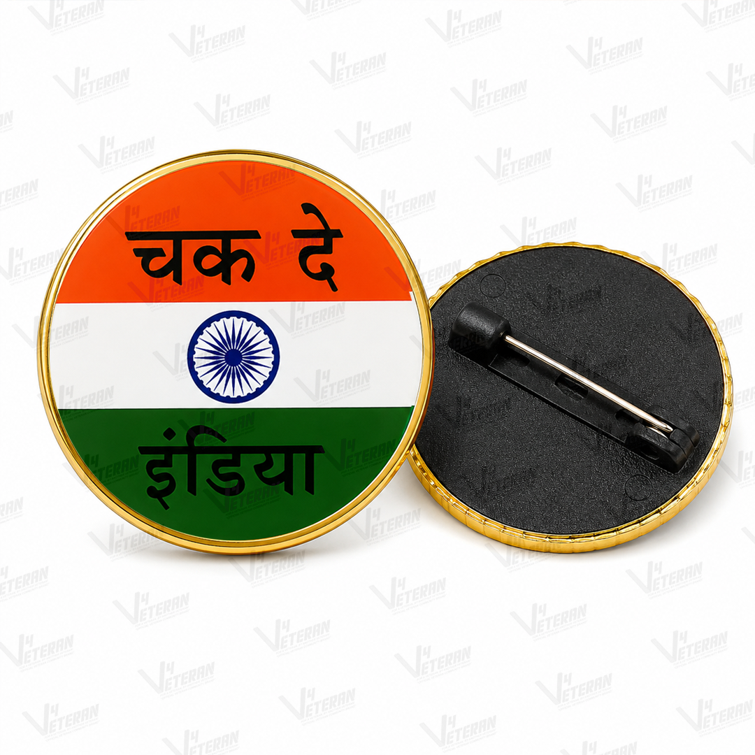 Indian Flag Lapel Pin – Premium Gold Patriotic Badge