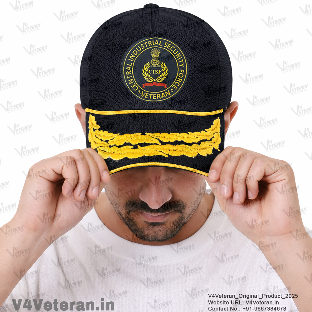 CISF-Flag Officers' (Black) Veterans Baseball Cap