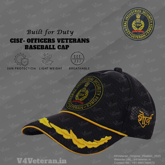 CISF Officers' (Black) Veterans Baseball Cap