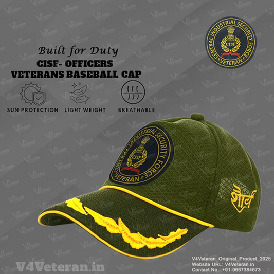 CISF Officers' (Olive Green) Veterans Baseball Cap