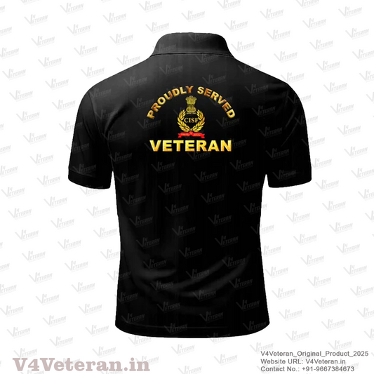 CISF Veteran Black Polo T-Shirt