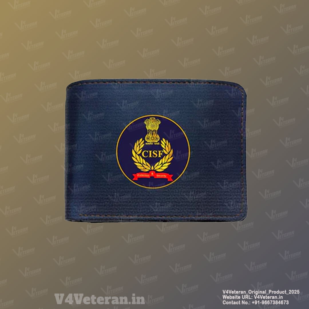 Blue Wallet (Genuine Leather) for Men - CISF