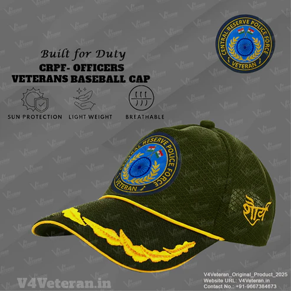 CRPF Officers' (Olive Green) Veterans Baseball Cap