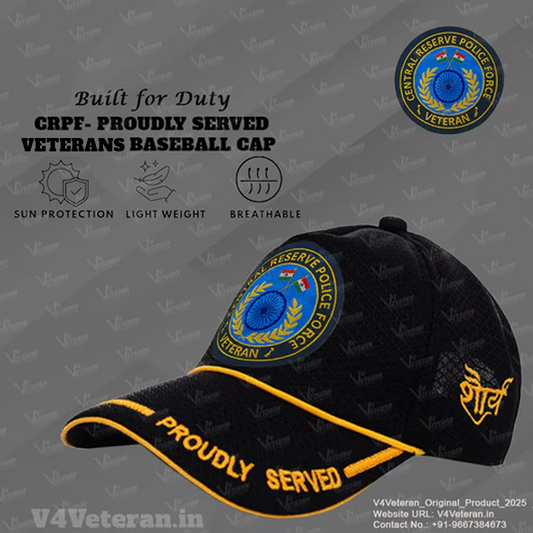CRPF-Proudly Served (Black) Veterans Baseball Cap