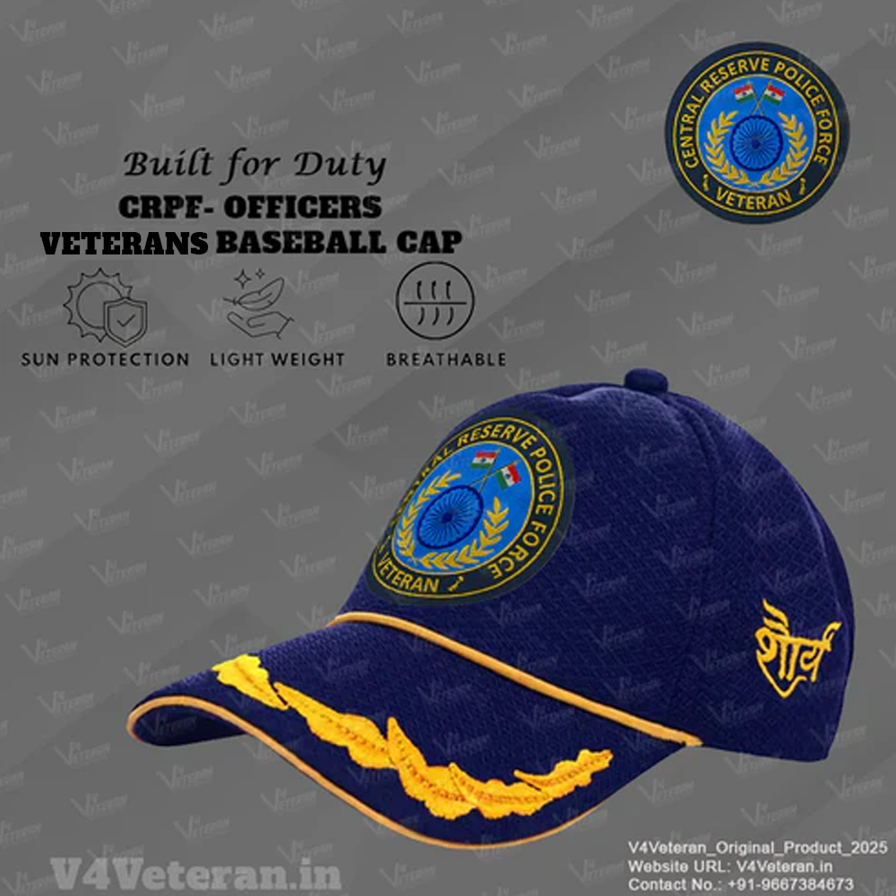 CRPF (Blue) Officers' Baseball Cap for Veterans