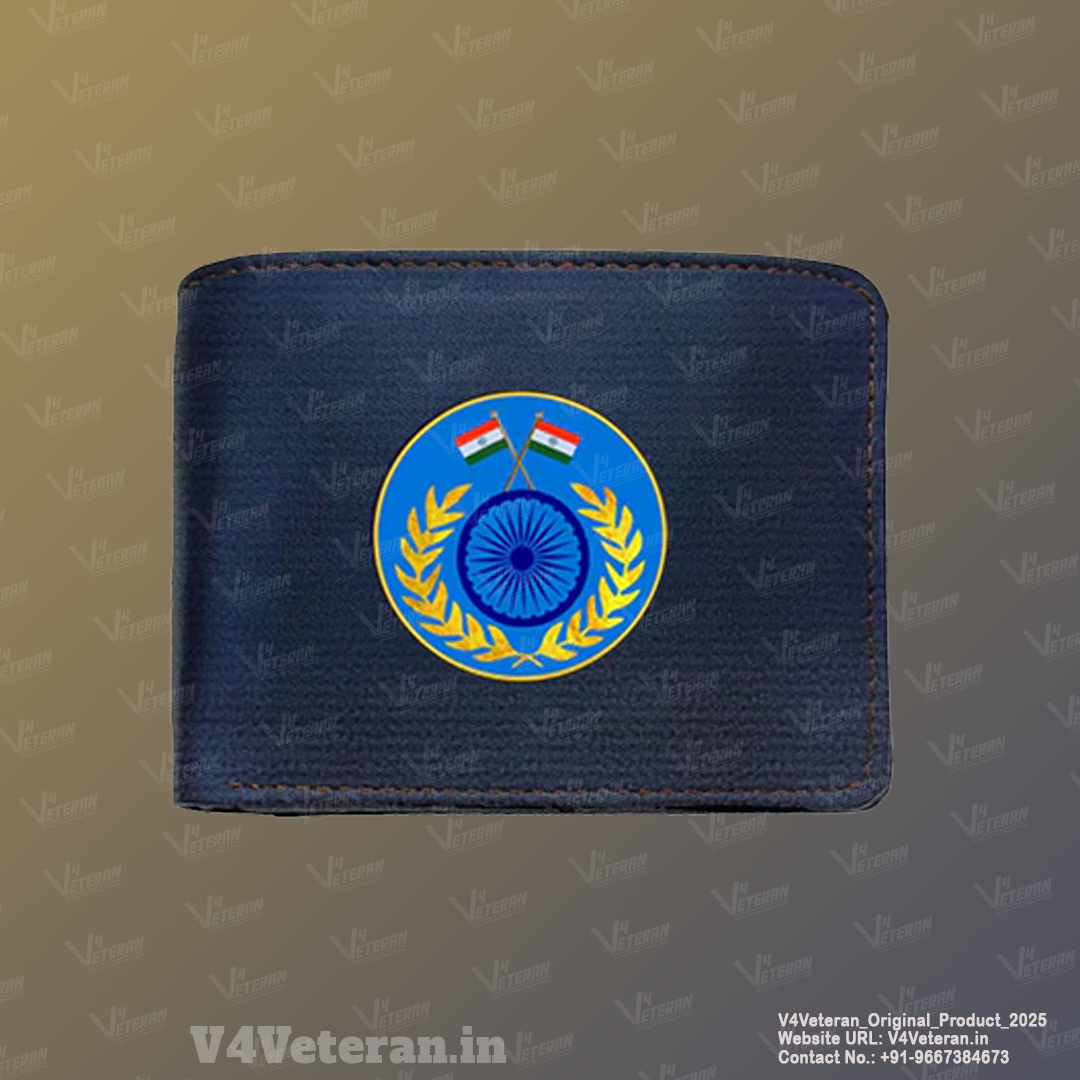 Blue Wallet (Genuine Leather) for Men - CRPF